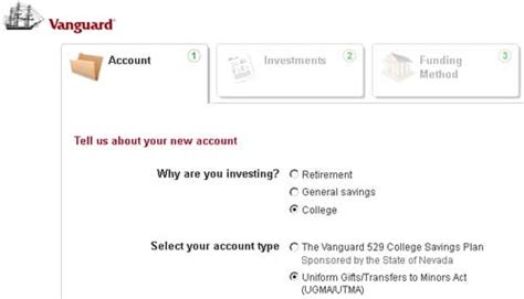 custodial account vanguard|custodial savings account for minors.